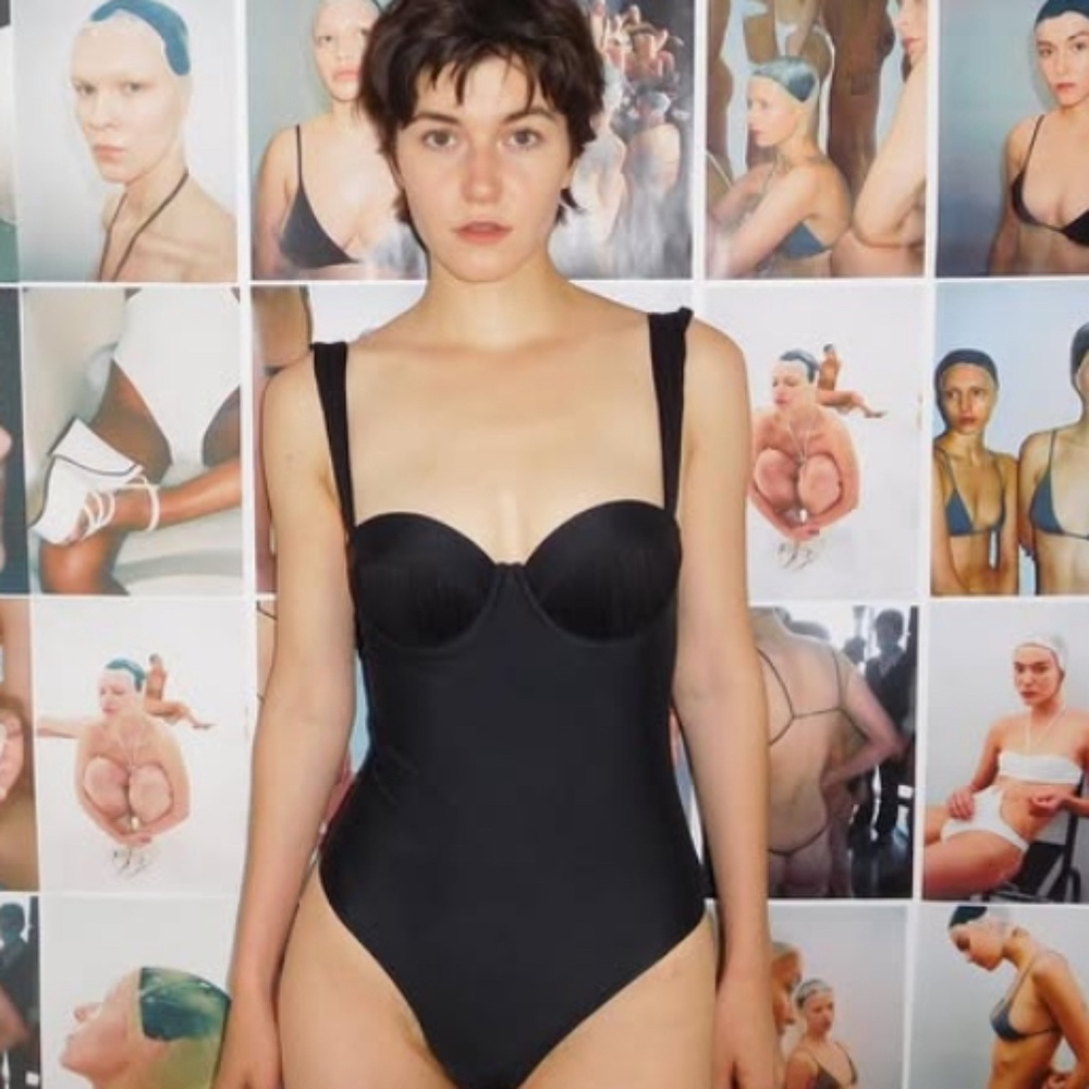 DU CIEL Bordeaux swimsuit in black